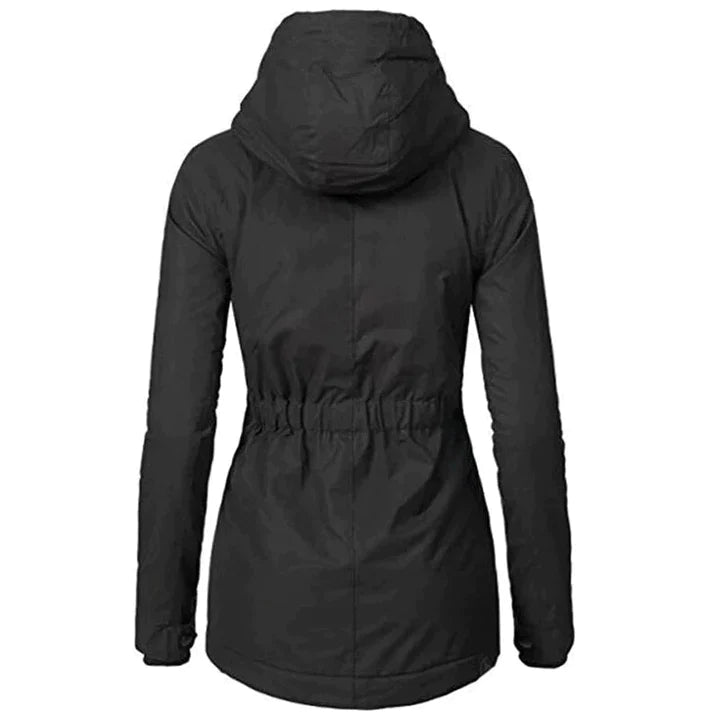 Marina - Chaqueta negra con forro de borreguito