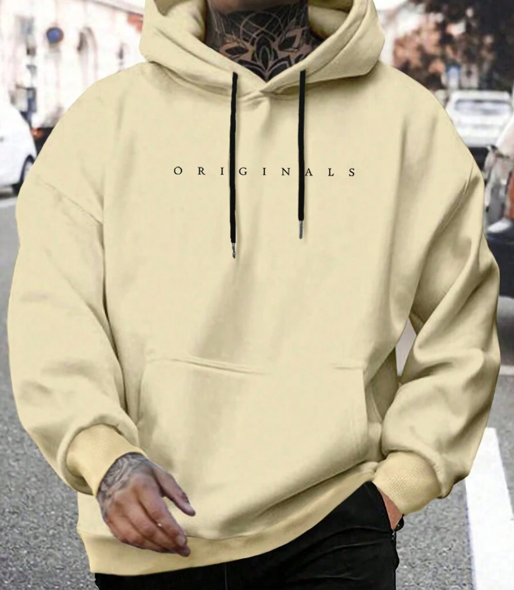 Logan - Sudadera algodón con capucha para hombre moda casual