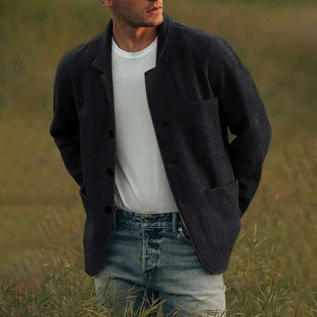 Adrián - Chaqueta de lana marrón hombre