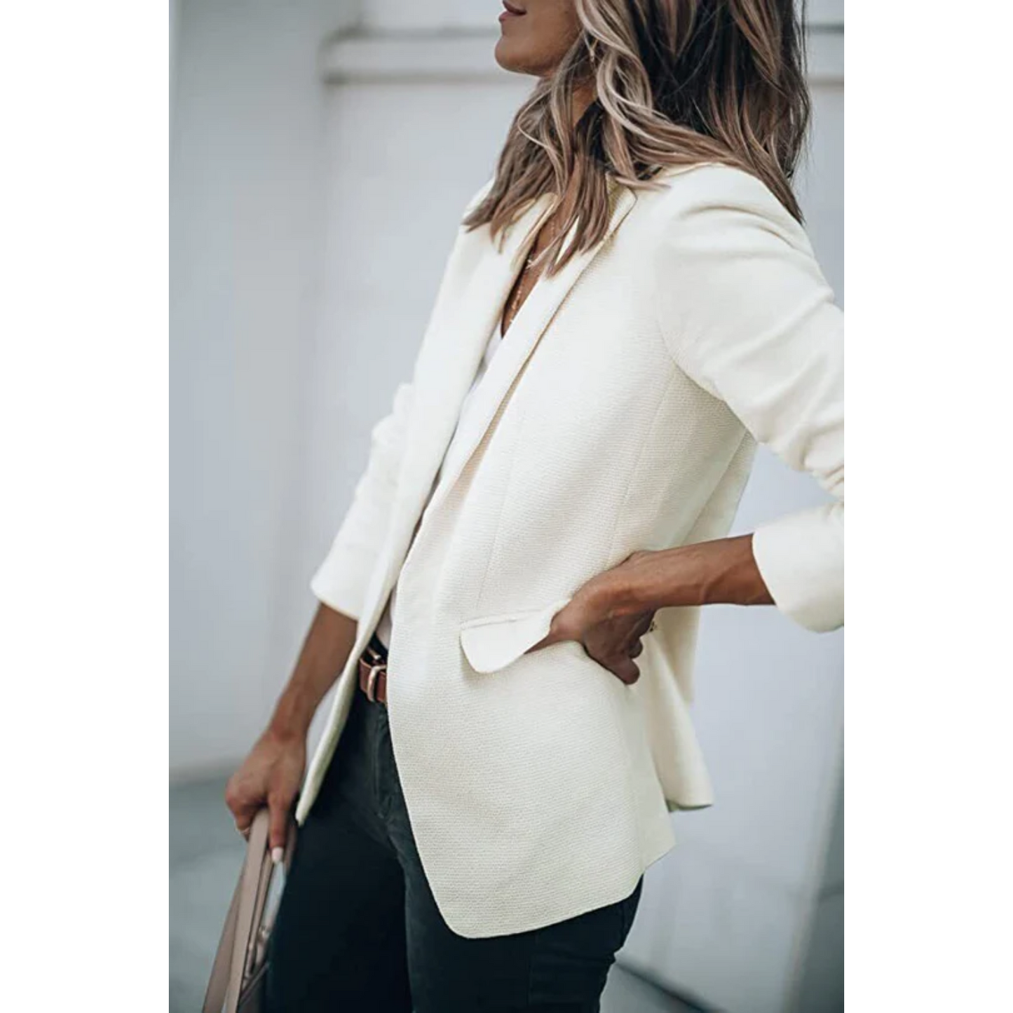 Aurora - Blazer mujer manga larga corte clásico