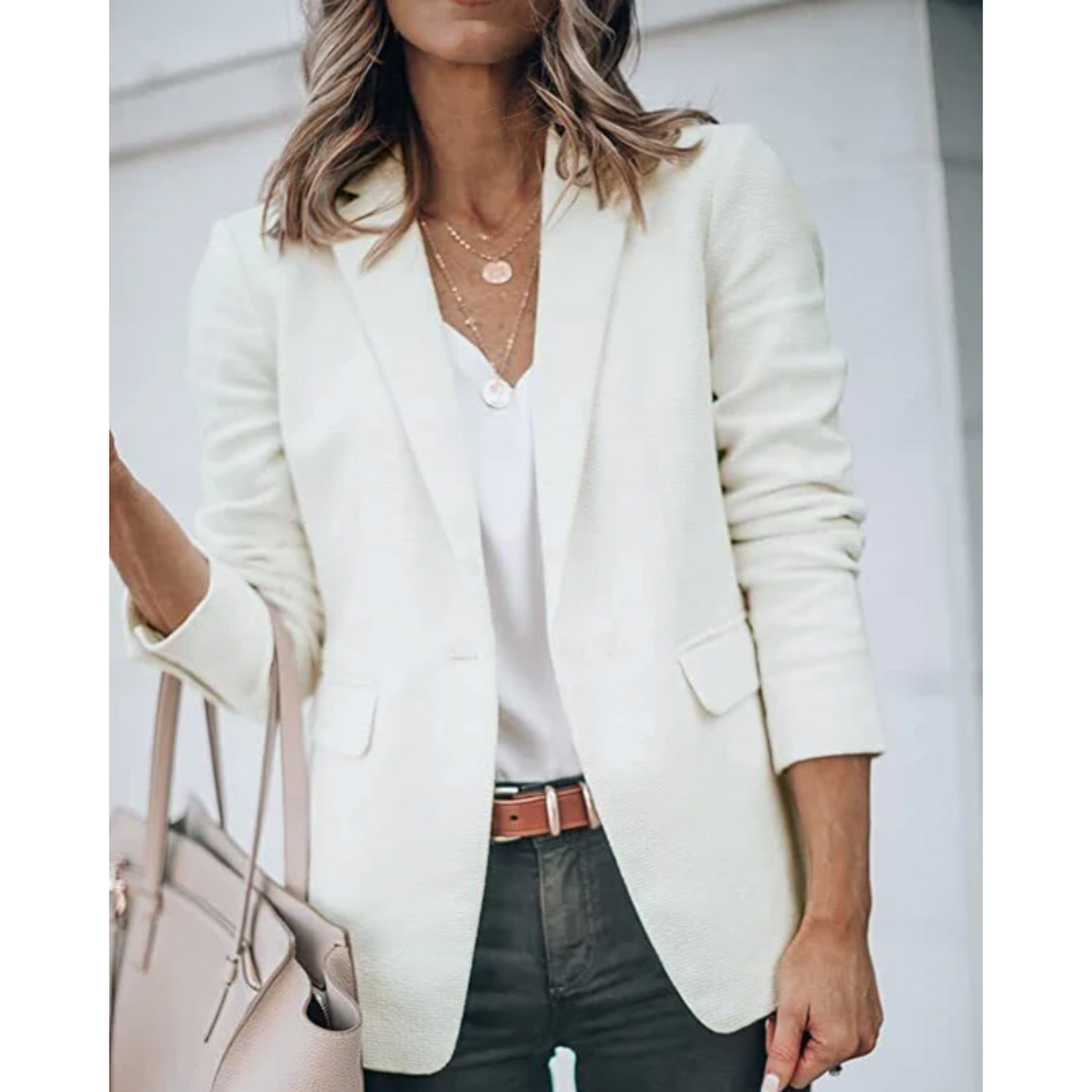 Aurora - Blazer mujer manga larga corte clásico