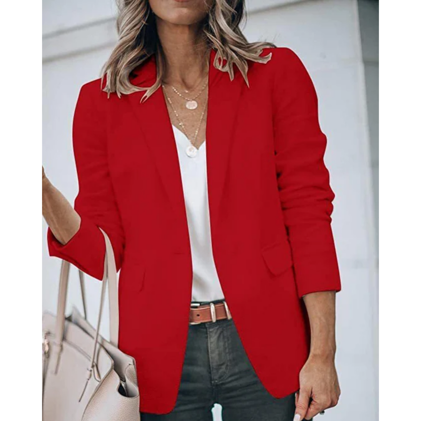 Aurora - Blazer mujer manga larga corte clásico
