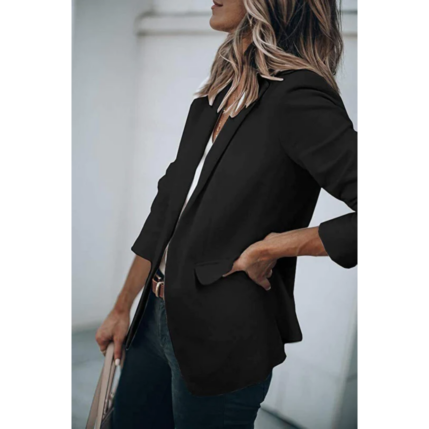 Aurora - Blazer mujer manga larga corte clásico