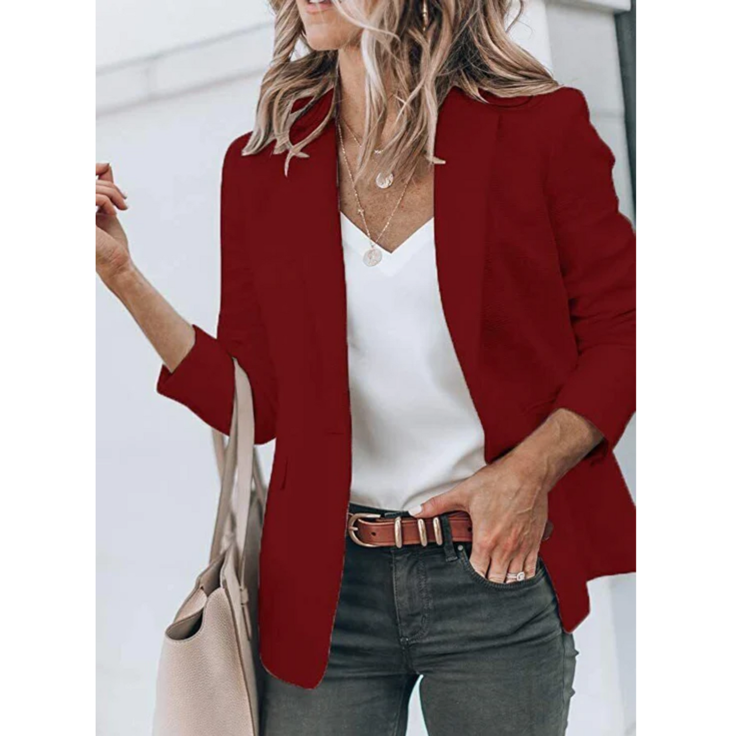 Aurora - Blazer mujer manga larga corte clásico