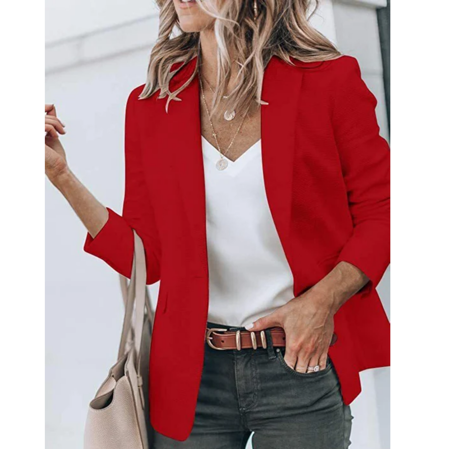 Aurora - Blazer mujer manga larga corte clásico