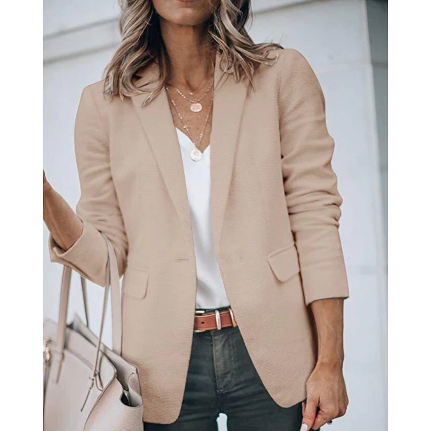 Aurora - Blazer mujer manga larga corte clásico