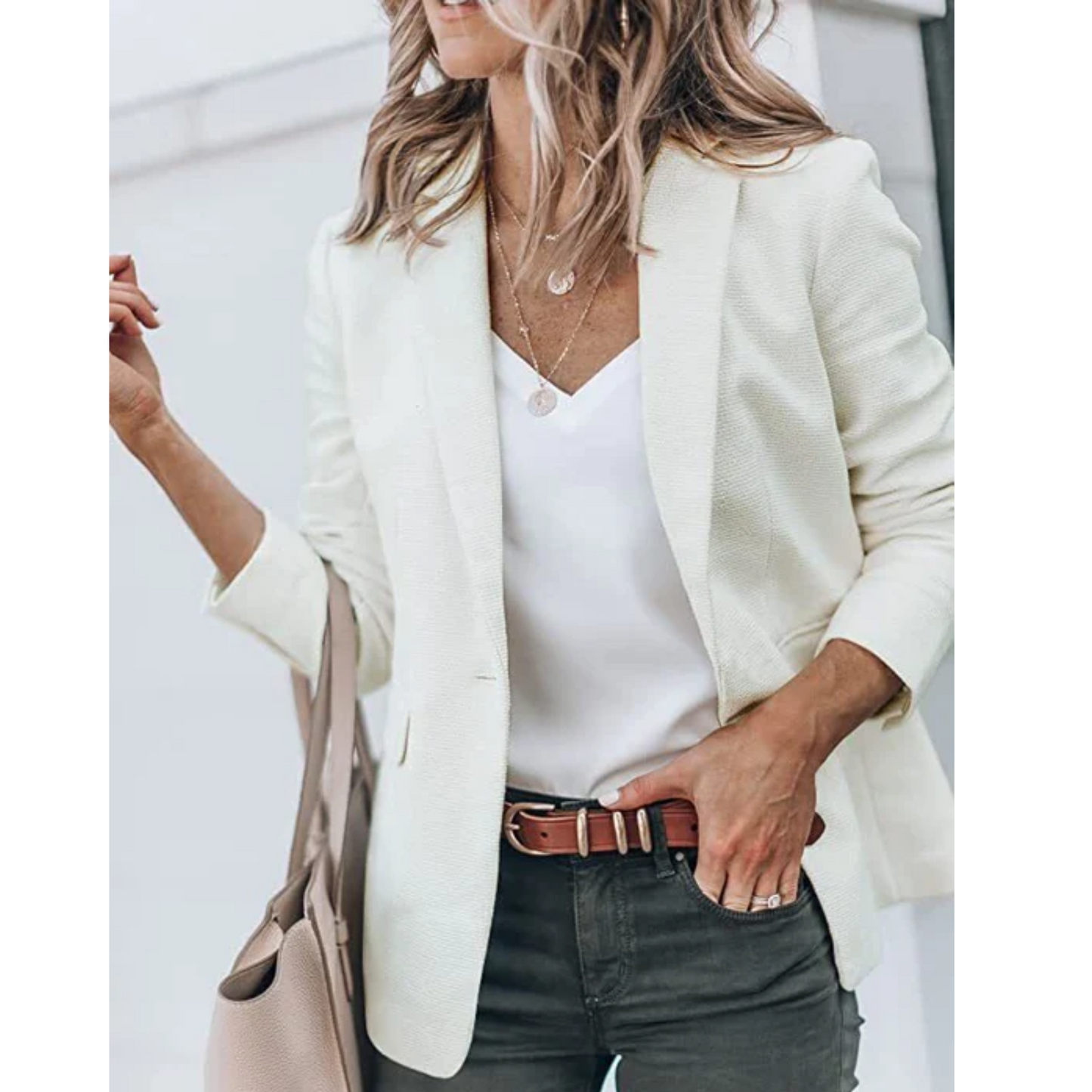 Aurora - Blazer mujer manga larga corte clásico