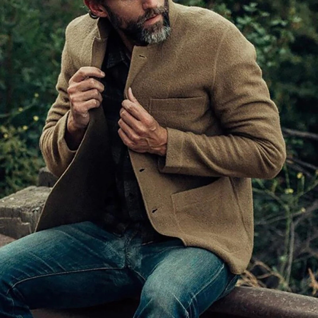 Adrián - Chaqueta de lana marrón hombre