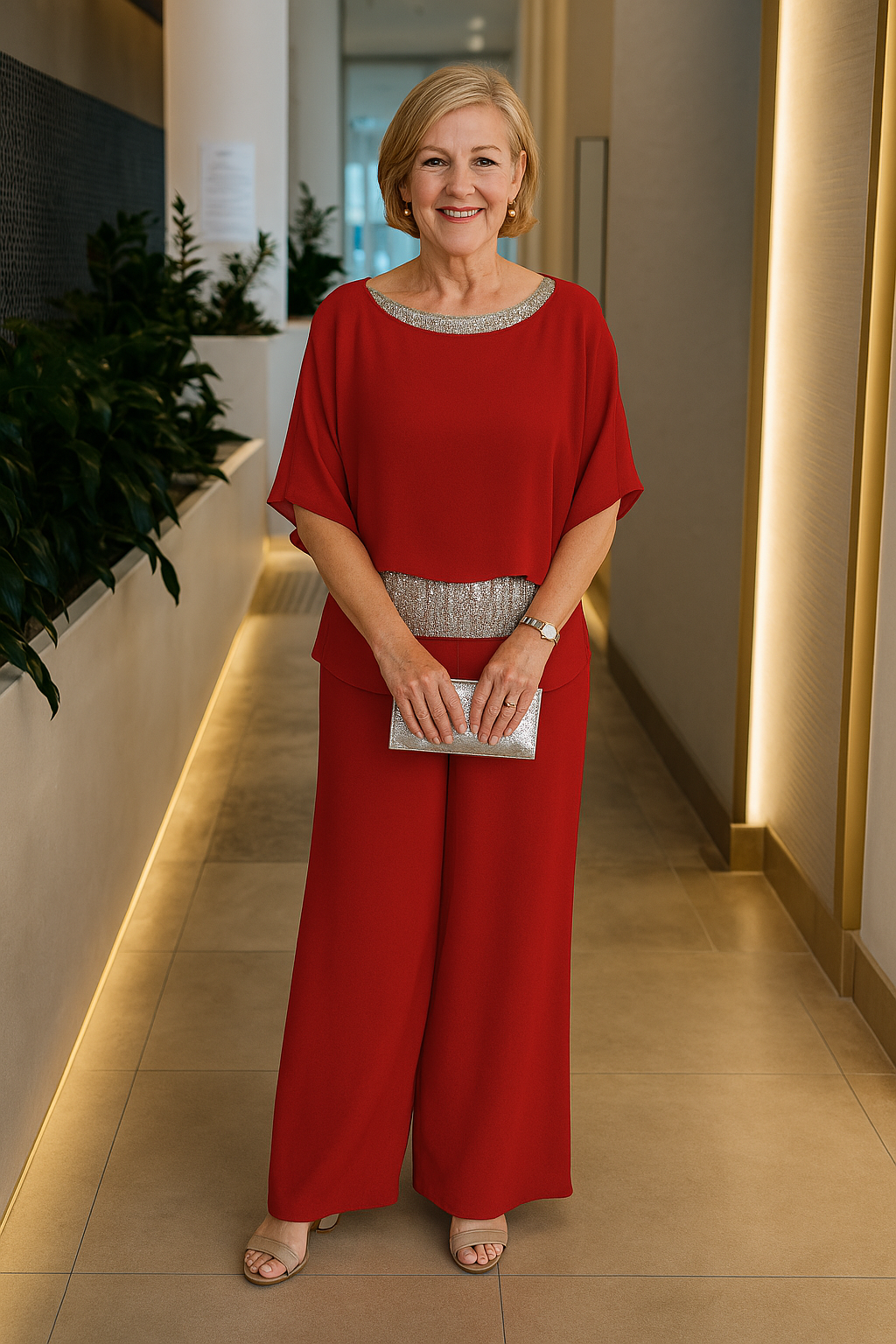Teresa – Mono elegante con cintura decorativa para mujer