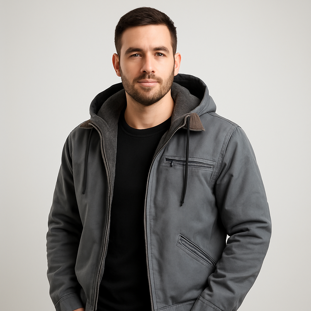 Héctor – Chaqueta de Hombre con Forro Interior y Capucha
