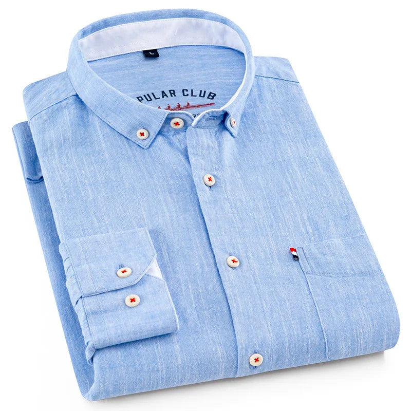 Alejandro - Camisa blanca de hombre manga larga