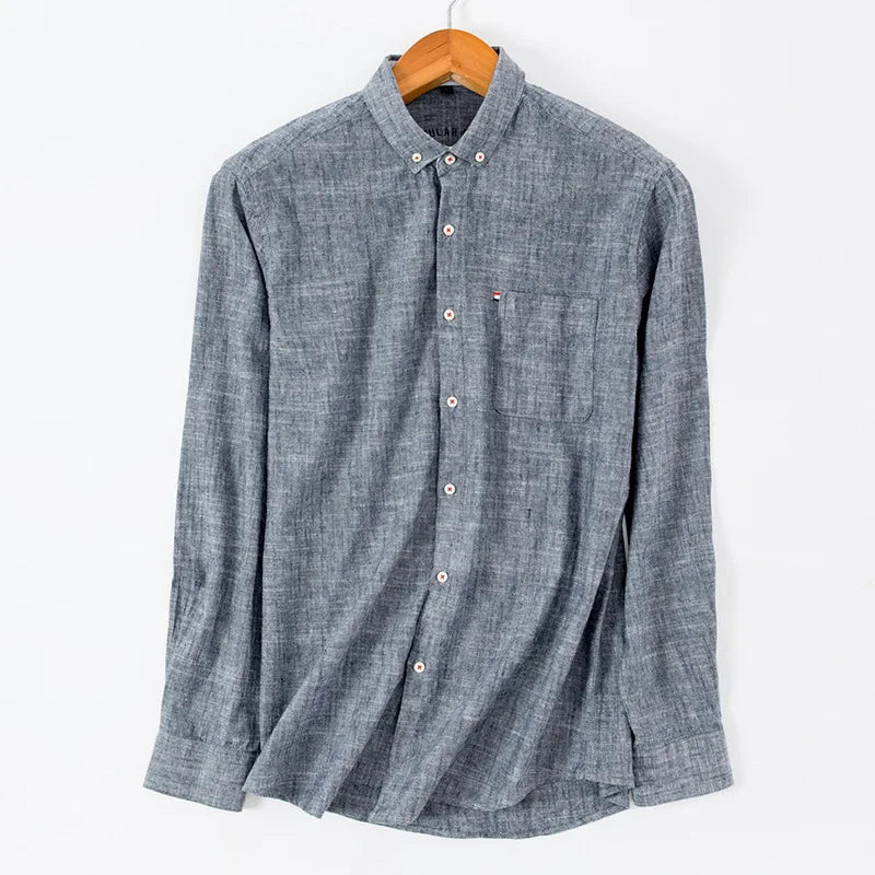 Alejandro - Camisa blanca de hombre manga larga