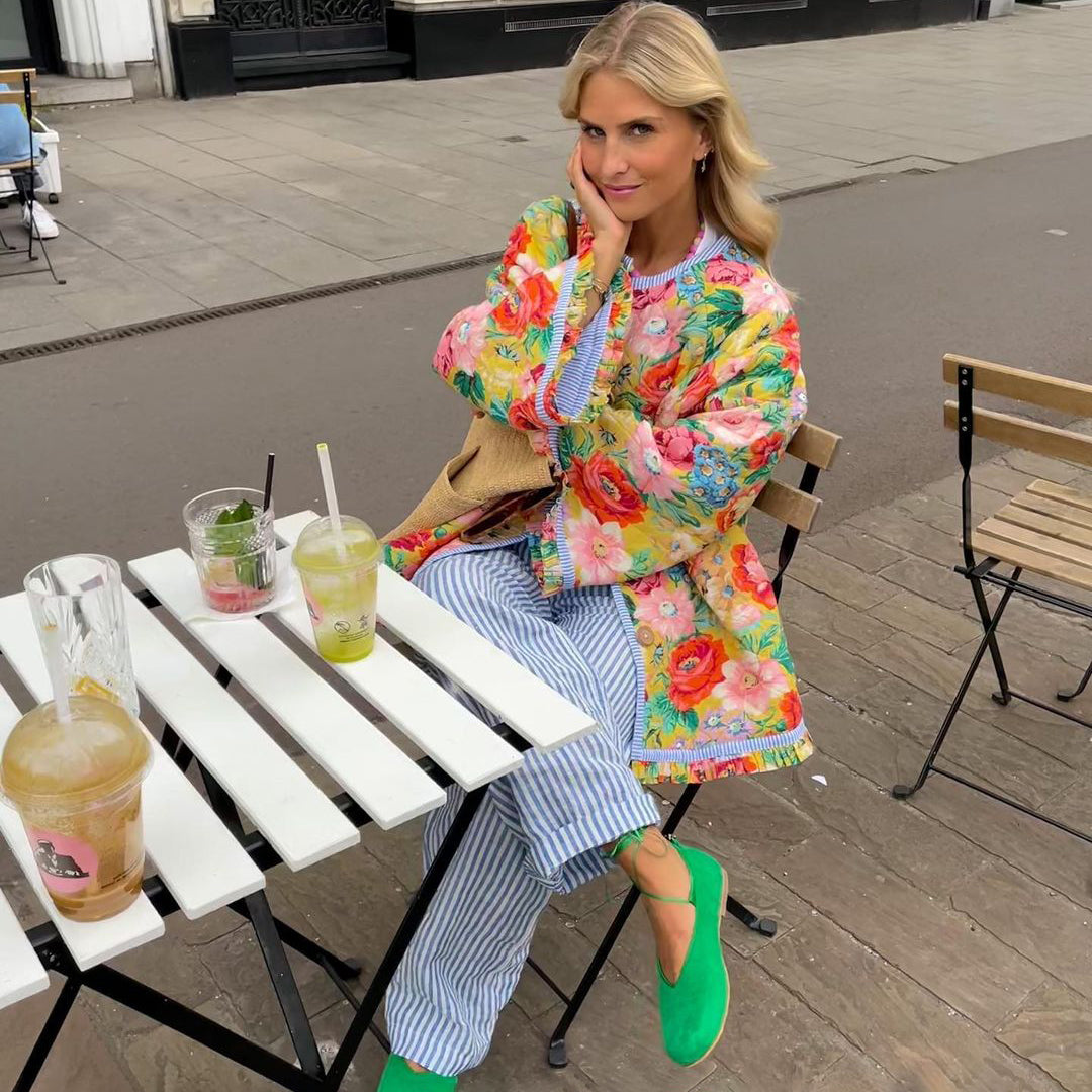 Amelia – Chaqueta ligera con estampado floral