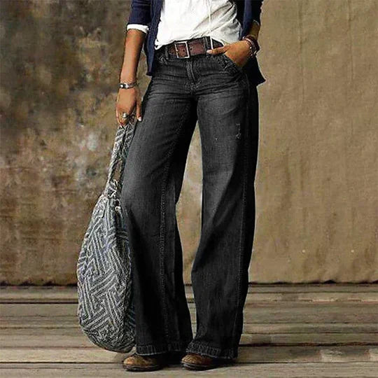 Ariadna - Pantalón vaquero de mujer corte ancho