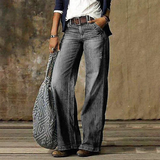 Ariadna - Pantalón vaquero de mujer corte ancho