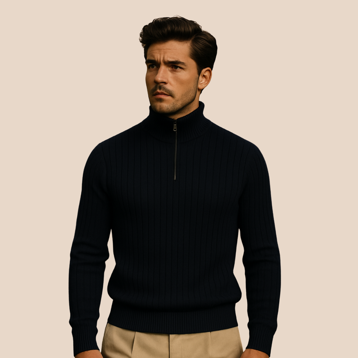 Lucas – Jersey de punto con cremallera para hombre