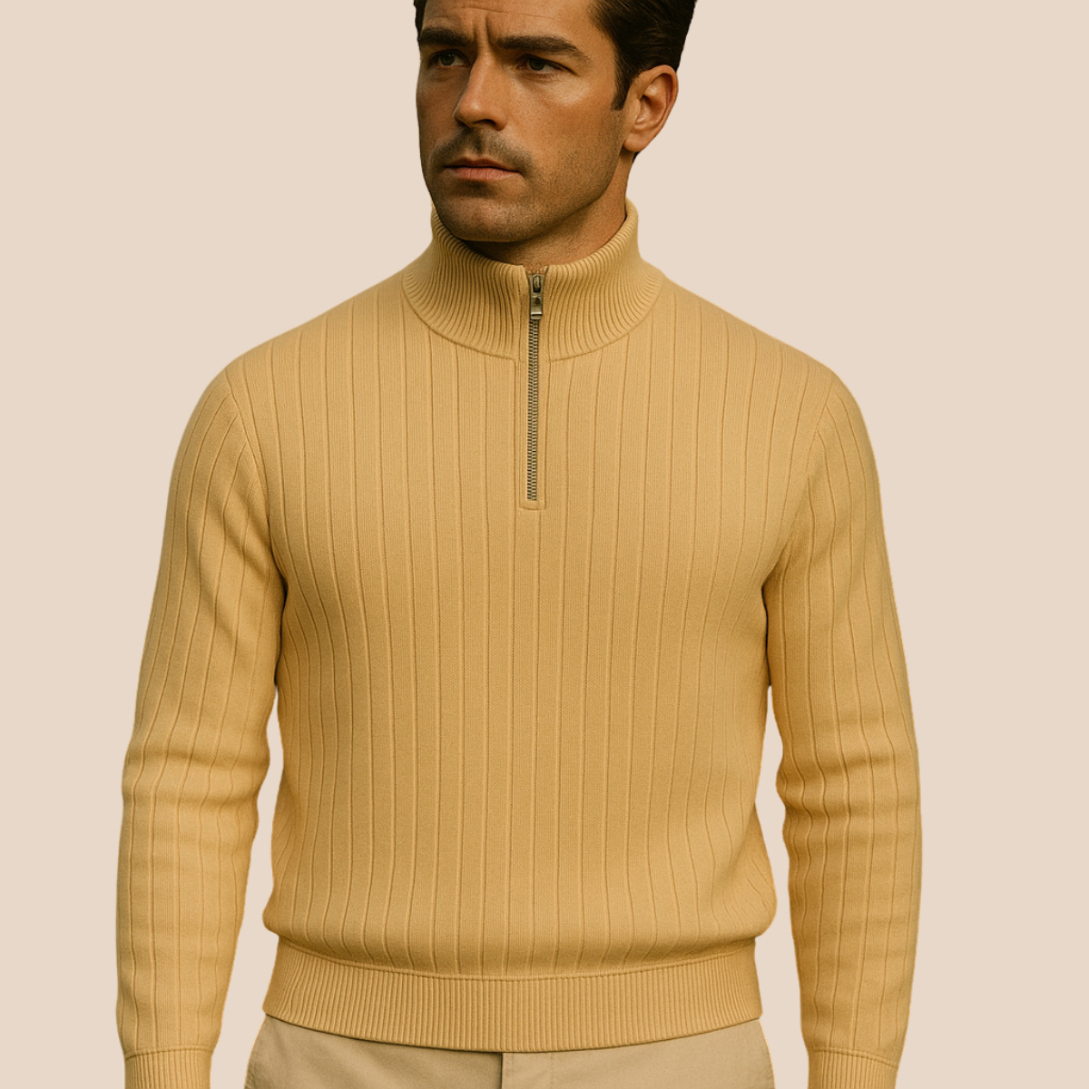 Lucas – Jersey de punto con cremallera para hombre