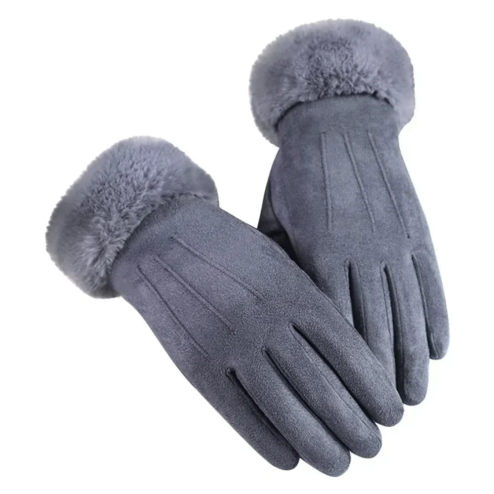 Lucía – Guantes de invierno con forro de felpa para mujer