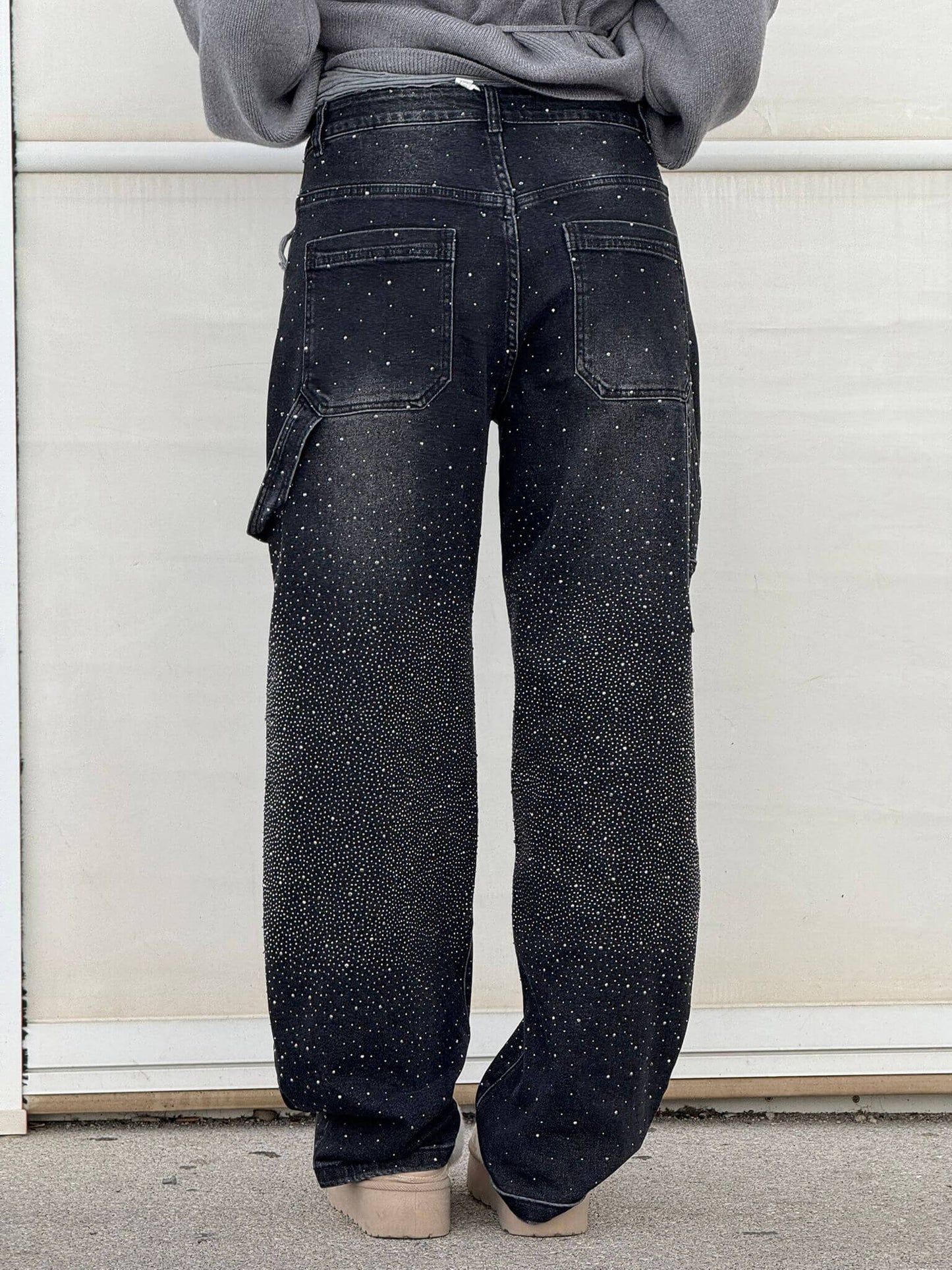 Paula – Pantalones Vaqueros Anchos con Brillos para Mujer