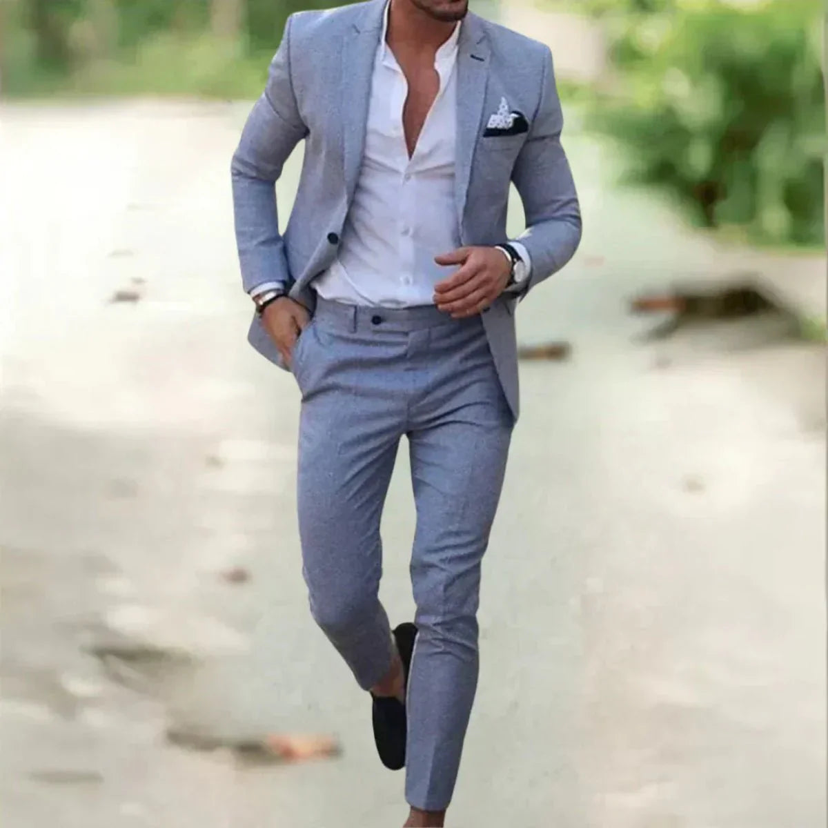 Adrián – Traje slim fit con americana estructurada para hombre