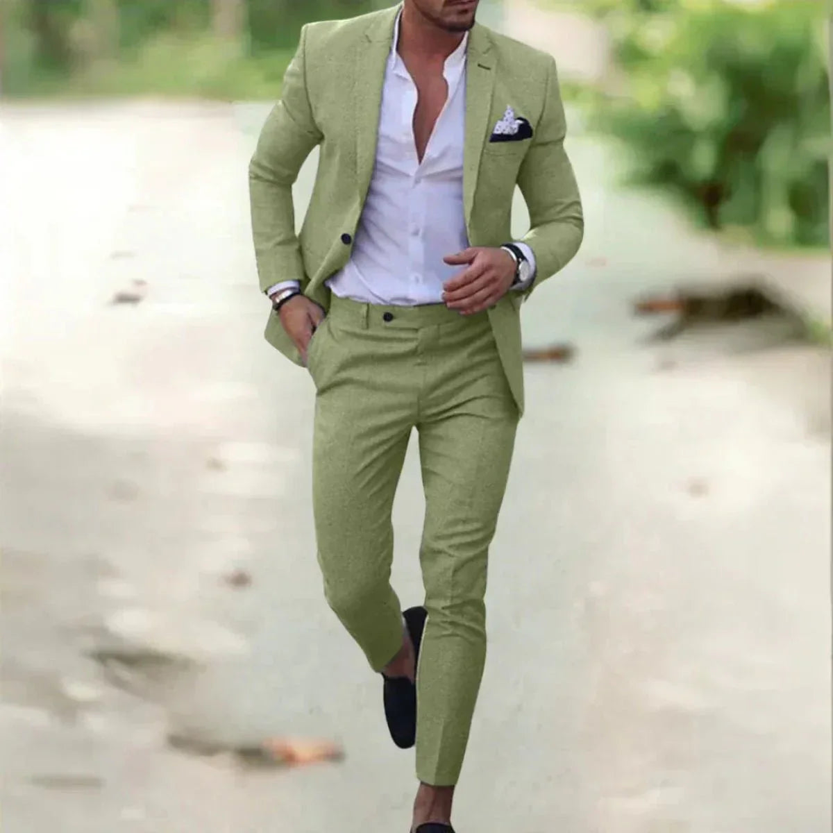 Adrián – Traje slim fit con americana estructurada para hombre
