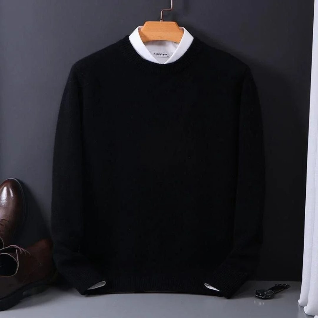 Andrés - Suéter de punto para hombre cuello redondo