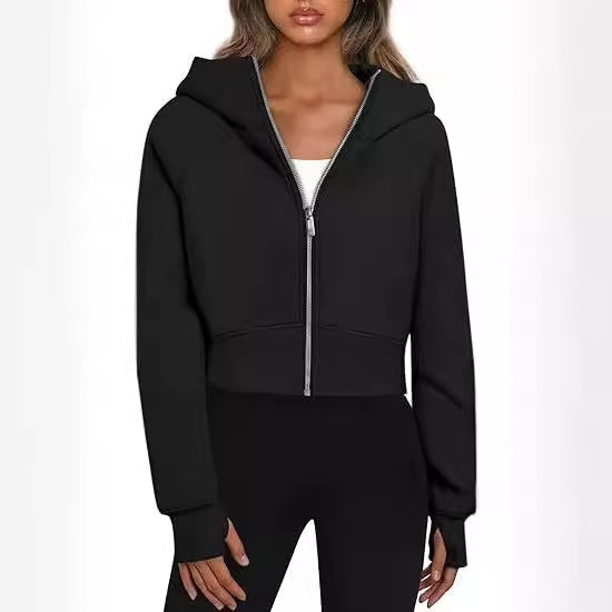 Elena - Sudadera corta mujer con cremallera