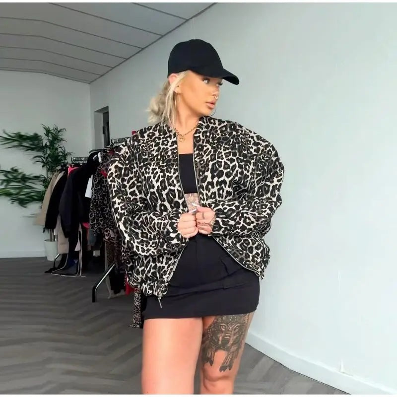 Isabella - Chaqueta acolchada mujer animal print