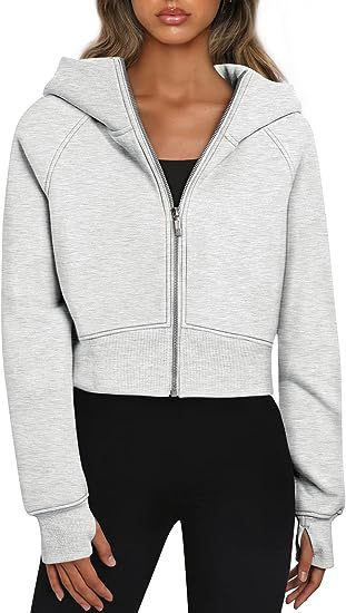 Elena - Sudadera corta mujer con cremallera
