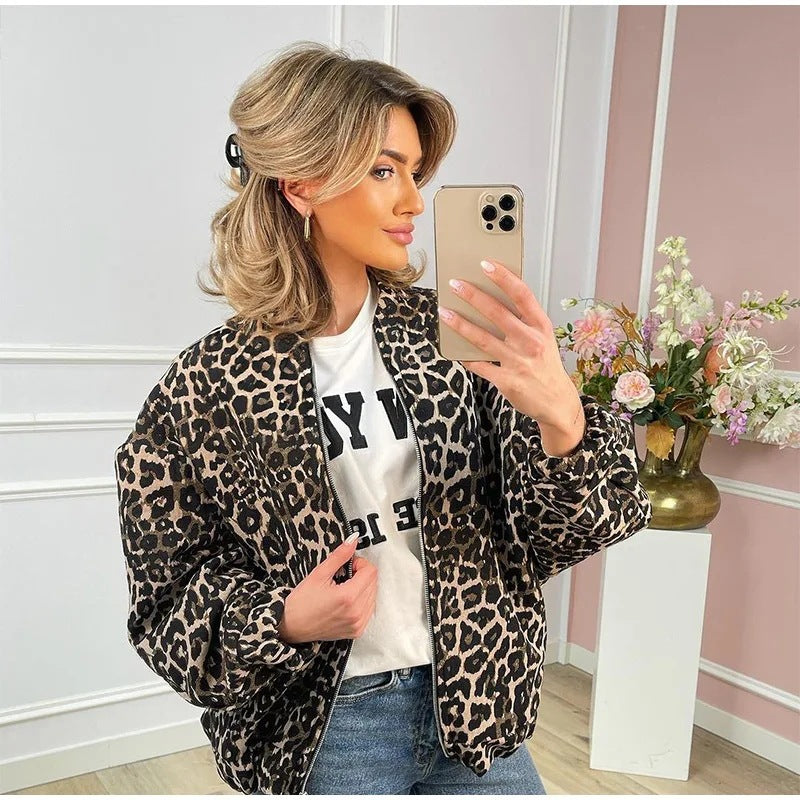 Isabella - Chaqueta acolchada mujer animal print