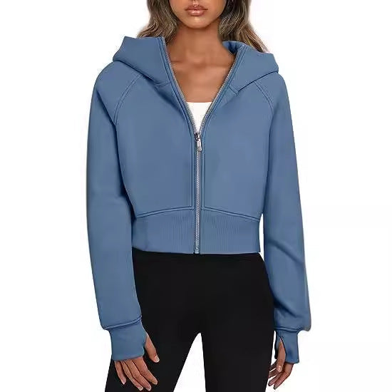 Elena - Sudadera corta mujer con cremallera