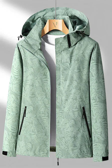 Natalia - Chaqueta impermeable ligera con capucha y estampado mujer