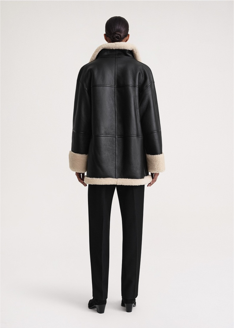 Liv – Chaqueta de piel de oveja para mujer en estilo oversize