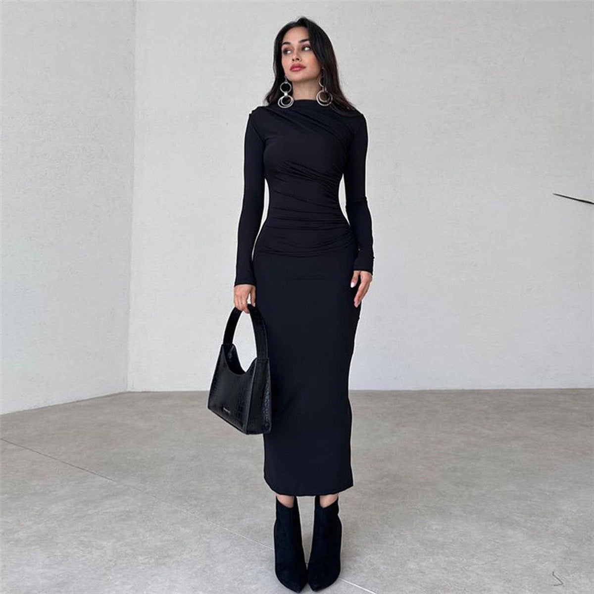 Adriana - Vestido ajustado largo mujer manga larga