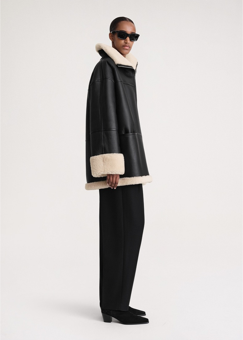 Liv – Chaqueta de piel de oveja para mujer en estilo oversize