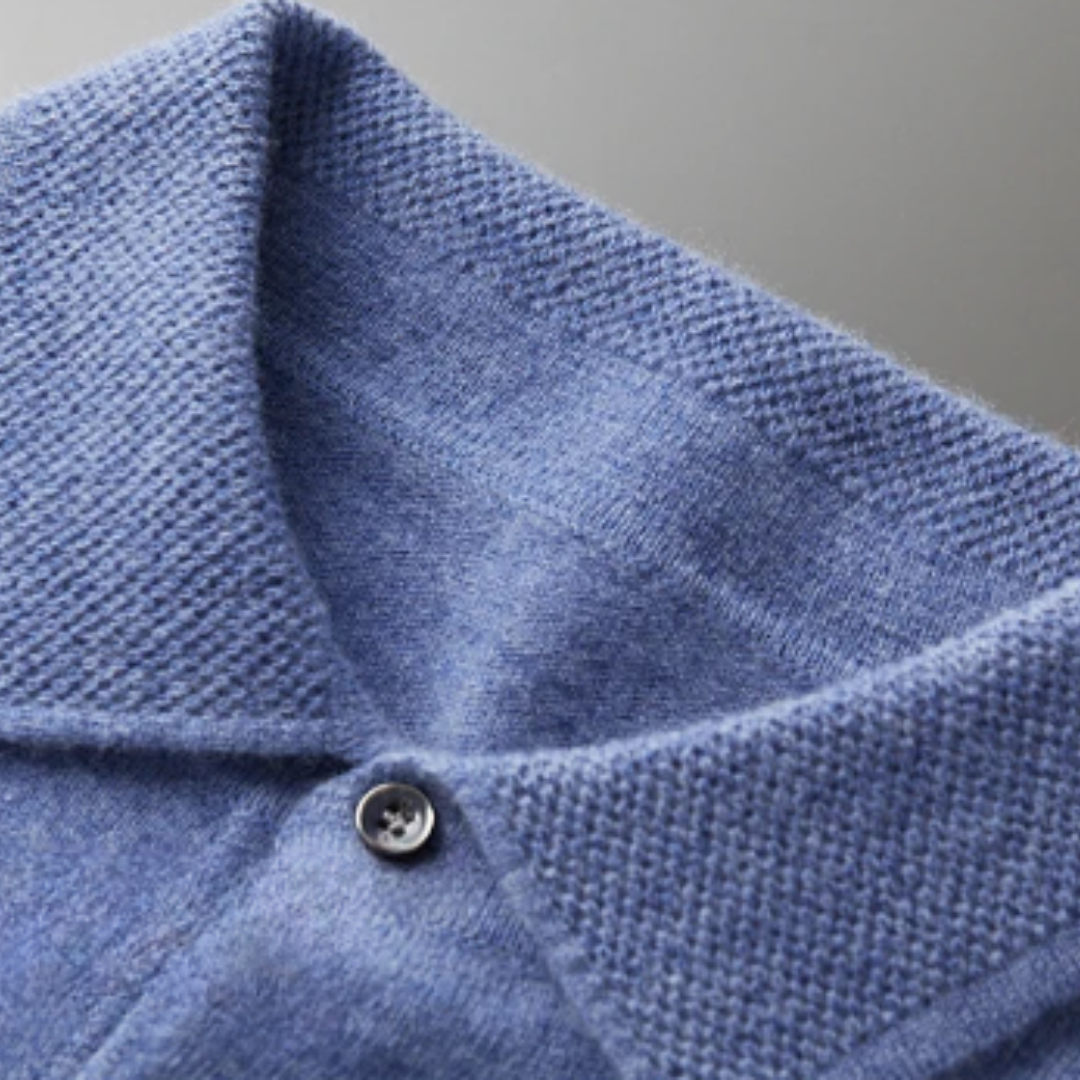 Sebastián - Suéter polo hombre con botones y cuello clásico