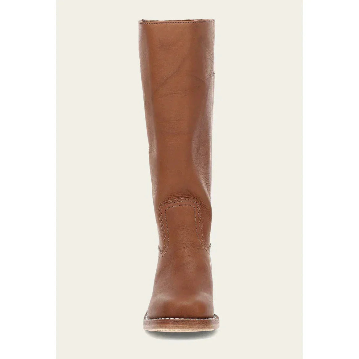 Valeria - Botas altas de cuero marrón con tacón bajo mujer