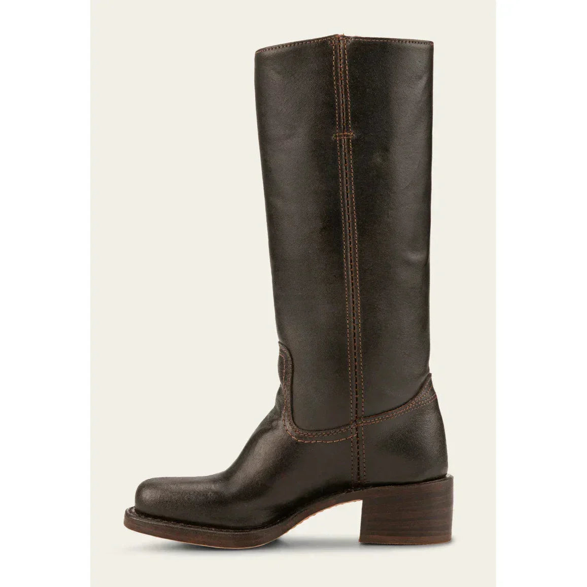 Victoria - Botas altas de mujer en cuero con tacón bajo