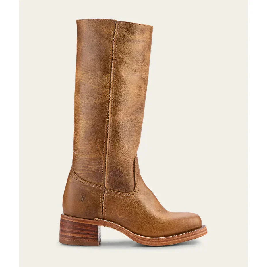 Victoria - Botas altas de mujer en cuero con tacón bajo