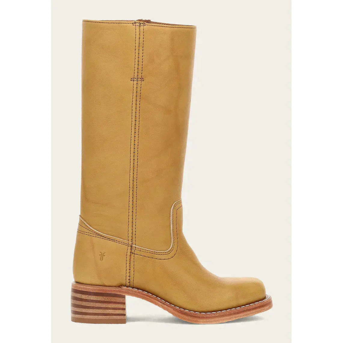 Valeria - Botas altas de cuero marrón con tacón bajo mujer