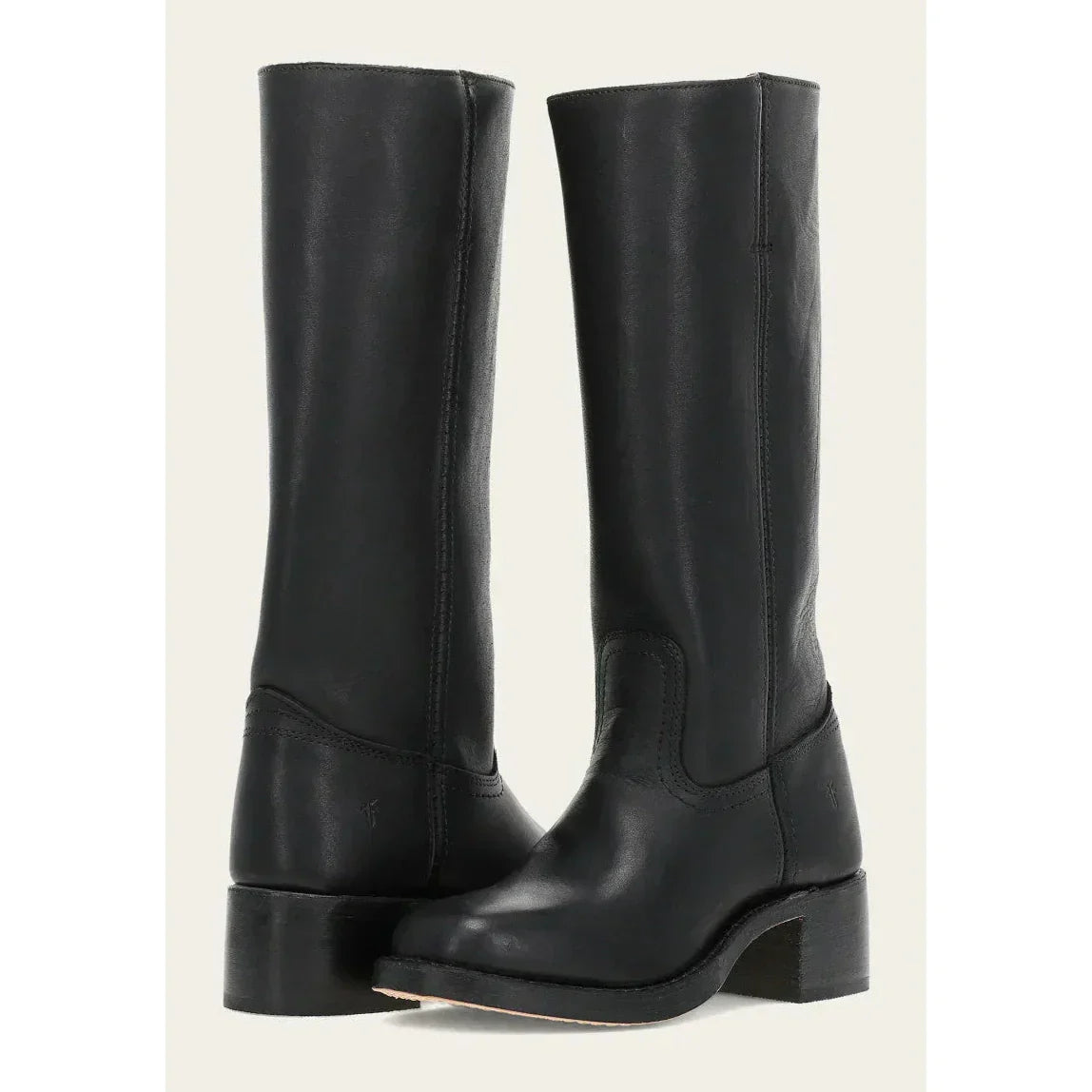 Victoria - Botas altas de mujer en cuero con tacón bajo