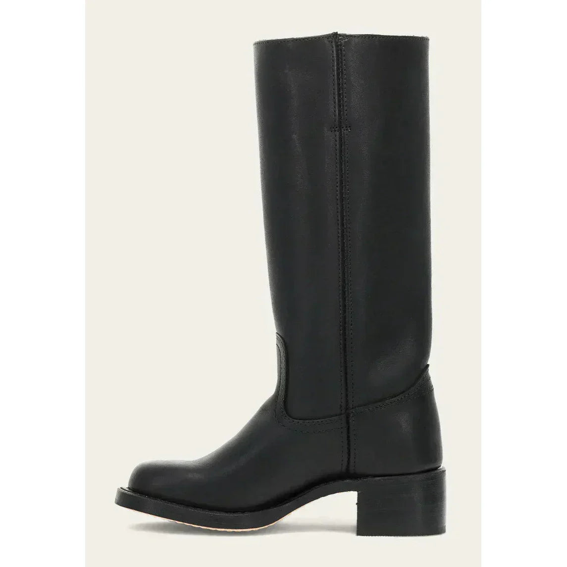 Valeria - Botas altas de cuero marrón con tacón bajo mujer