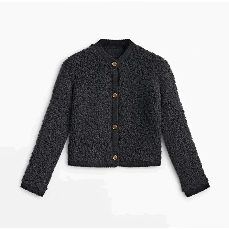 Clara - Chaqueta corta de borreguito mujer