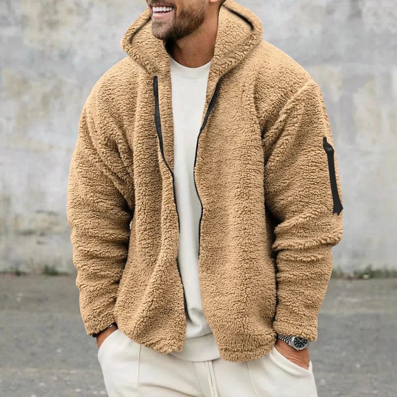 Ethan – Chaqueta lana polar con capucha para hombre