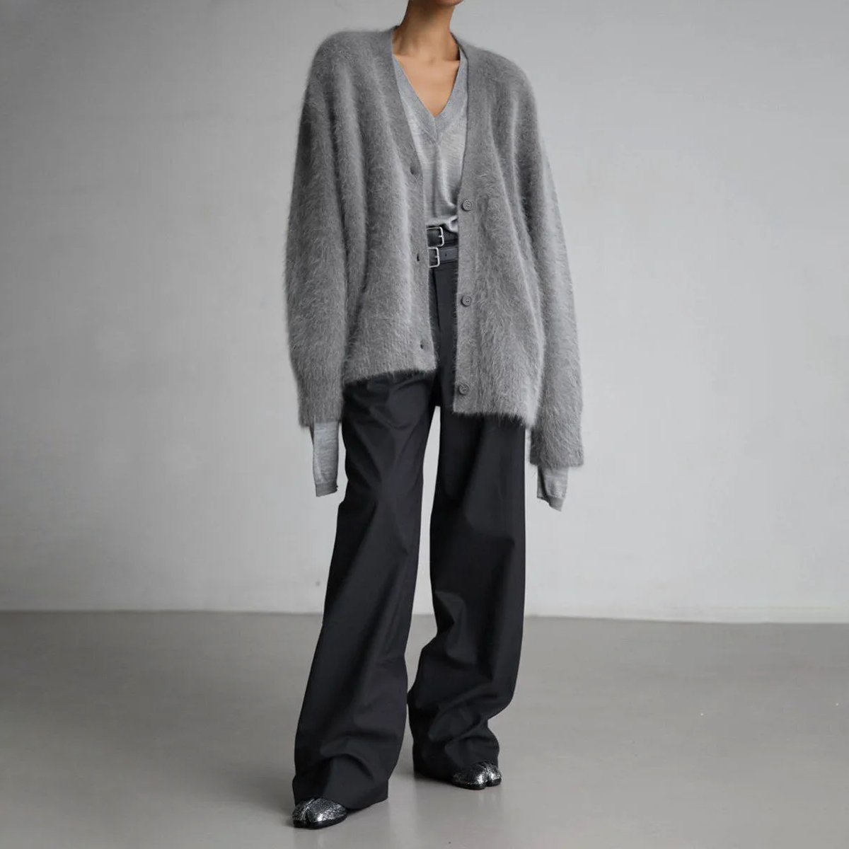 Isidora - Cárdigan cashmere de punto suave mujer oversize