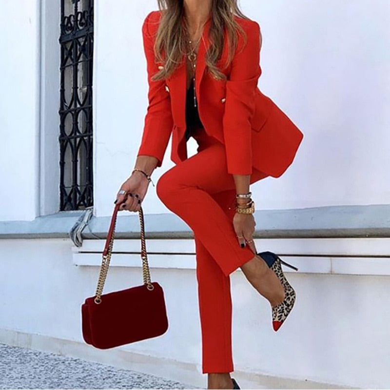 Diana - Traje de mujer blazer y pantalón entallado