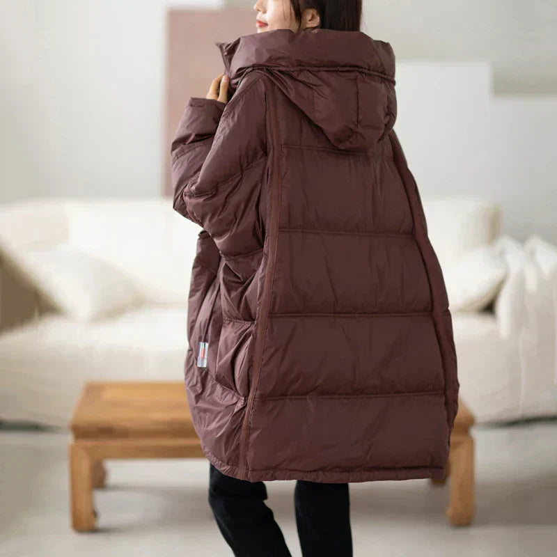 Natalia - Chaqueta acolchada de mujer oversize con capucha