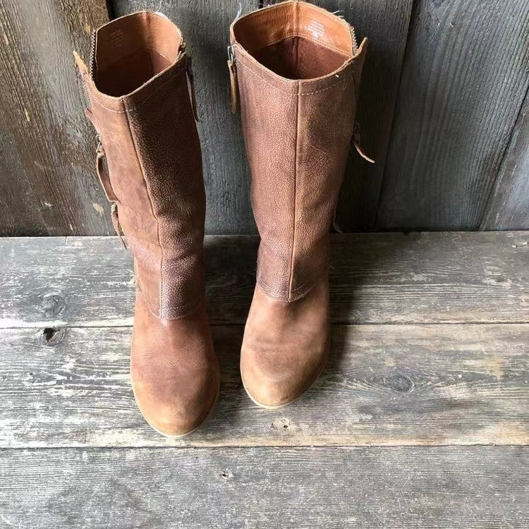 Sienna – Botas Vaqueras Cowboy con Cremallera y Estilo Vintage
