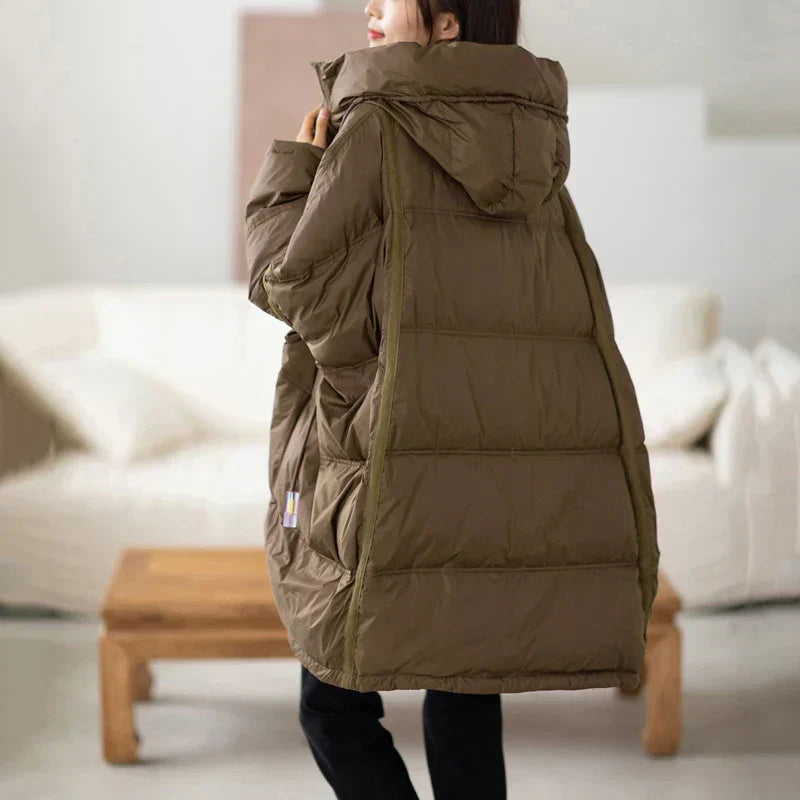 Natalia - Chaqueta acolchada de mujer oversize con capucha