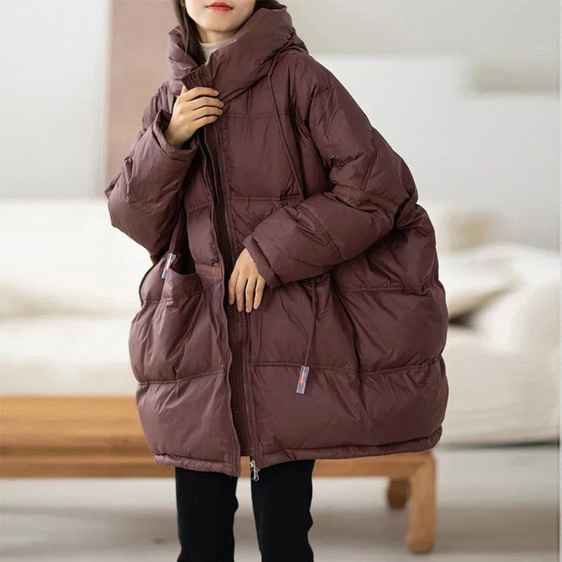 Natalia - Chaqueta acolchada de mujer oversize con capucha